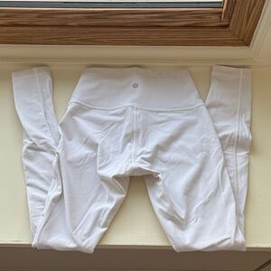 Lululemon White Leggings Sz 4